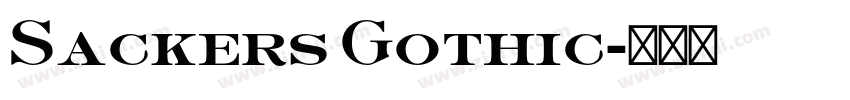 Sackers Gothic字体转换